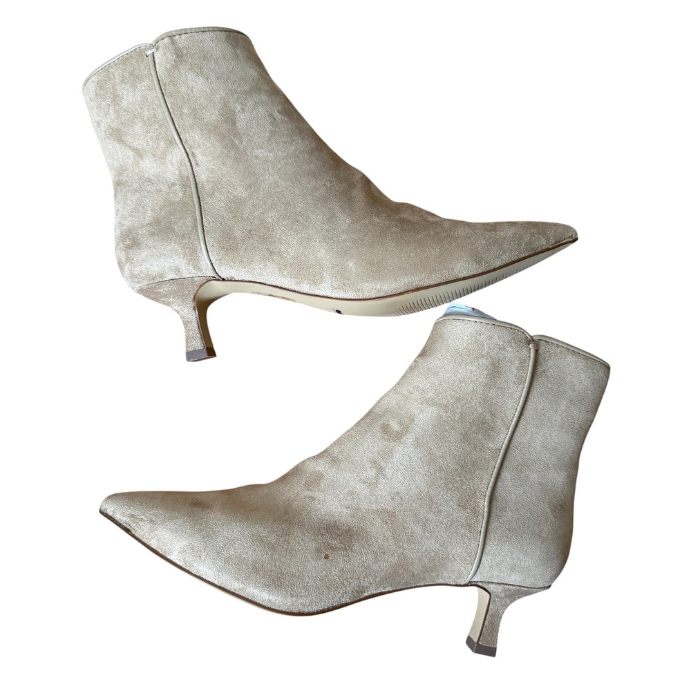J CREW pointy toe boot dusty tan new 6.5 faux suede - Picture 2 of 8